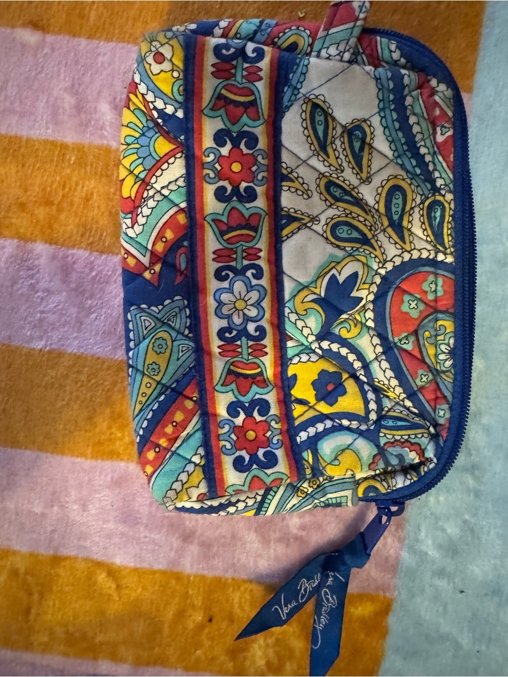 Vera Bradley Multicolor Quilted Paisley Cosmetic Pouch